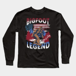 Bigfoot 4th of july Long Sleeve T-Shirt